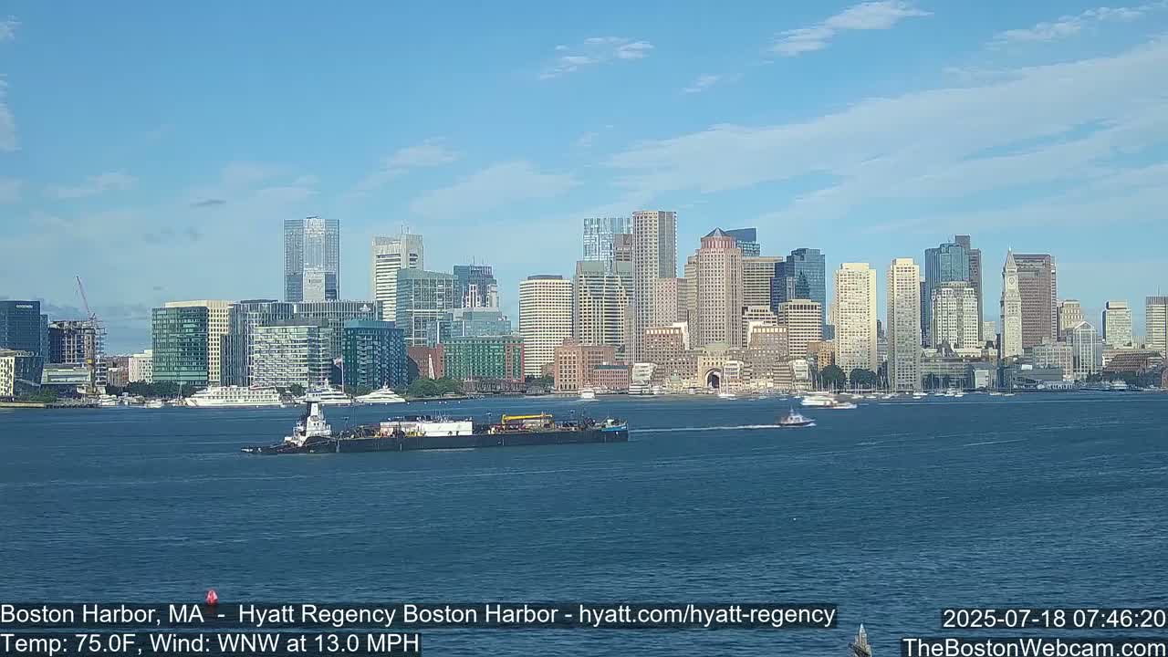 Boston Harbor, Massachusetts  Live Cam - Boston, Massachusetts, USA