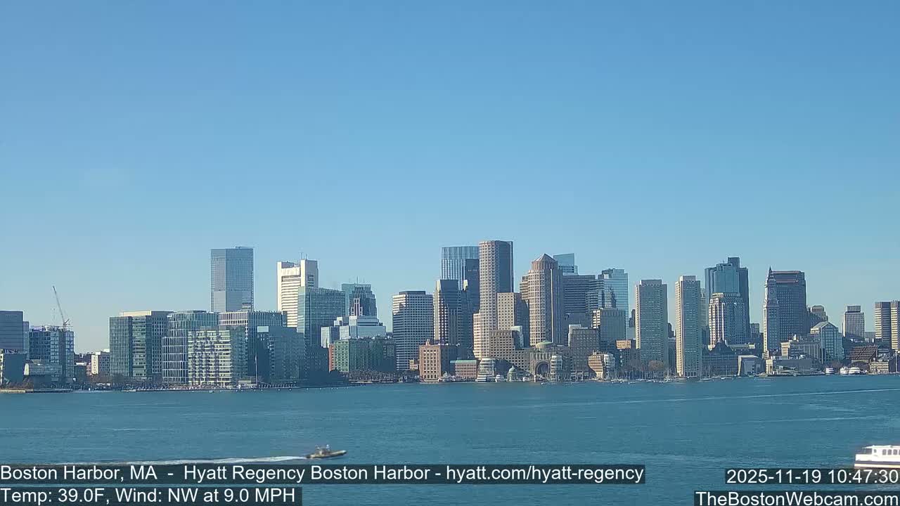 Boston Harbor, Massachusetts  Live Cam - Boston, Massachusetts, USA