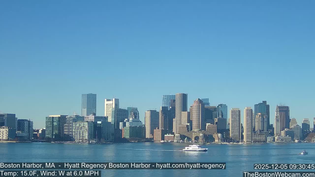 Boston Harbor, Massachusetts  Live Cam - Boston, Massachusetts, USA