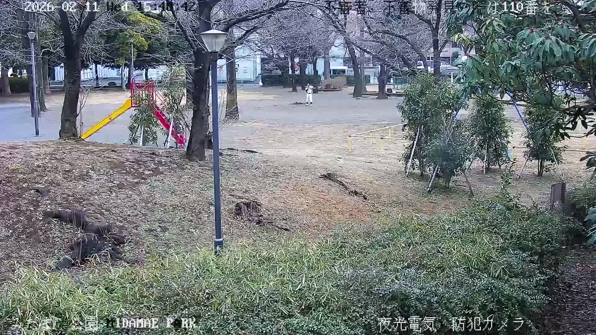 Tokyo, Yazaike, Adachi Kuritsu Midamae Park towards South ( 東京・谷在家・足立区立御大前公園南方面 ) Live Cam - 1 Chome, Yazaike, Adachi-ku, Tokyo, Kanto, Honshu, Japan