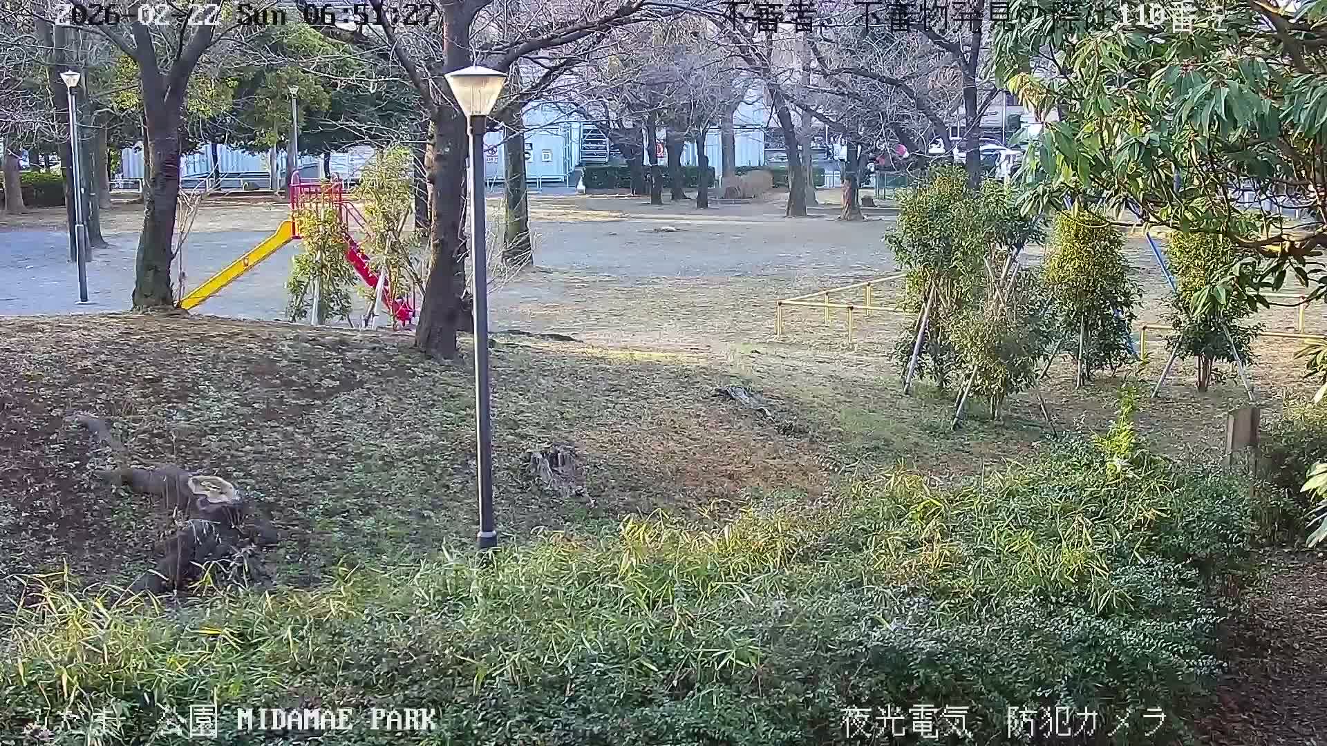 Tokyo, Yazaike, Adachi Kuritsu Midamae Park towards South ( 東京・谷在家・足立区立御大前公園南方面 ) Live Cam - 1 Chome, Yazaike, Adachi-ku, Tokyo, Kanto, Honshu, Japan