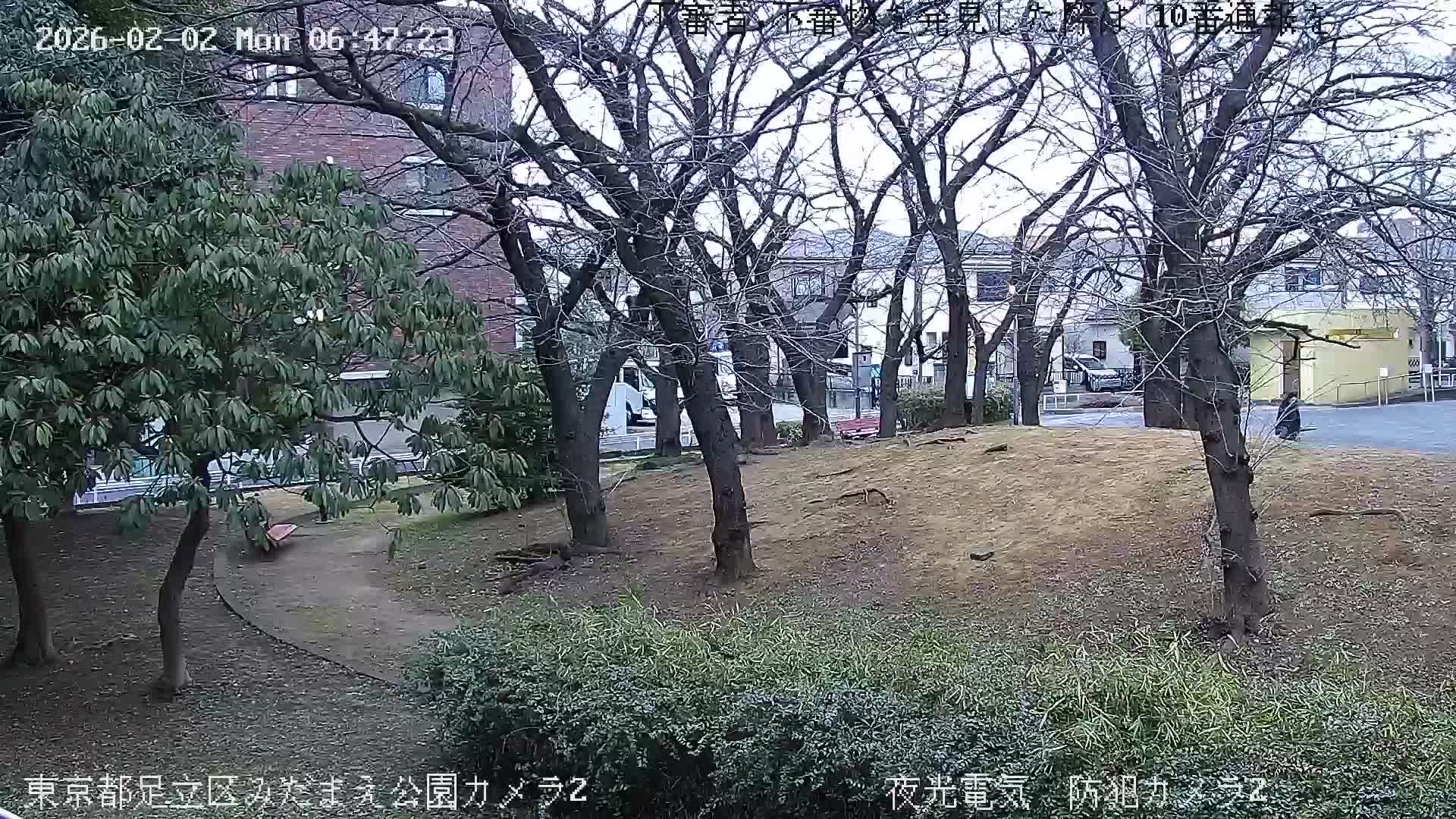Tokyo, Yazaike, Adachi Kuritsu Midamae Park towards East ( 東京・谷在家・足立区立御大前公園東方向 ) Live Cam - 1 Chome, Yazaike, Adachi-ku, Tokyo, Kanto, Honshu, Japan