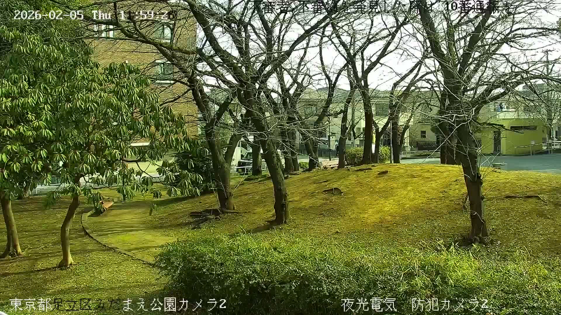 Tokyo, Yazaike, Adachi Kuritsu Midamae Park towards East ( 東京・谷在家・足立区立御大前公園東方向 ) Live Cam - 1 Chome, Yazaike, Adachi-ku, Tokyo, Kanto, Honshu, Japan
