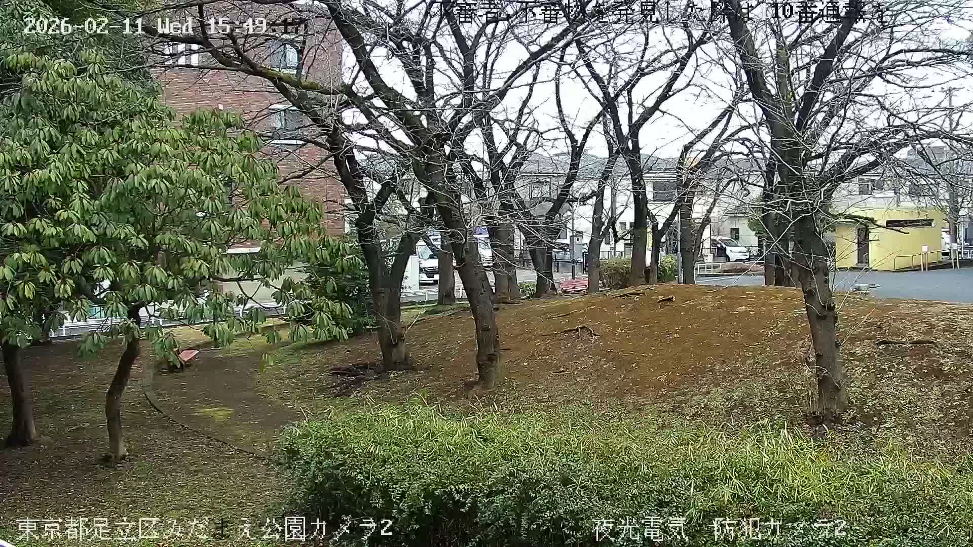 Tokyo, Yazaike, Adachi Kuritsu Midamae Park towards East ( 東京・谷在家・足立区立御大前公園東方向 ) Live Cam - 1 Chome, Yazaike, Adachi-ku, Tokyo, Kanto, Honshu, Japan