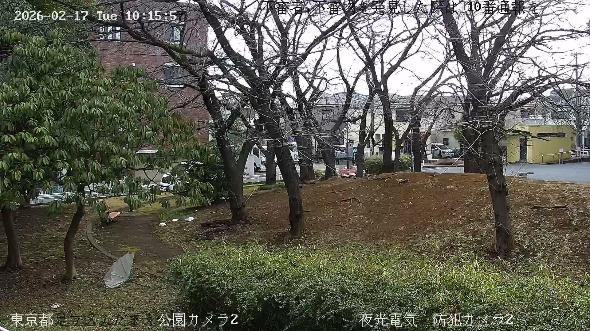 Tokyo, Yazaike, Adachi Kuritsu Midamae Park towards East ( 東京・谷在家・足立区立御大前公園東方向 ) Live Cam - 1 Chome, Yazaike, Adachi-ku, Tokyo, Kanto, Honshu, Japan