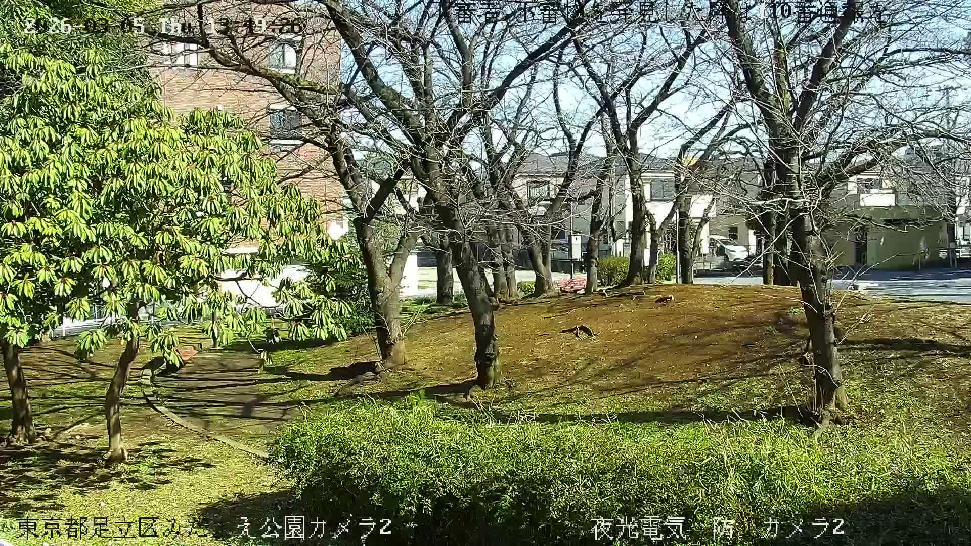 Tokyo, Yazaike, Adachi Kuritsu Midamae Park towards East ( 東京・谷在家・足立区立御大前公園東方向 ) Live Cam - 1 Chome, Yazaike, Adachi-ku, Tokyo, Kanto, Honshu, Japan