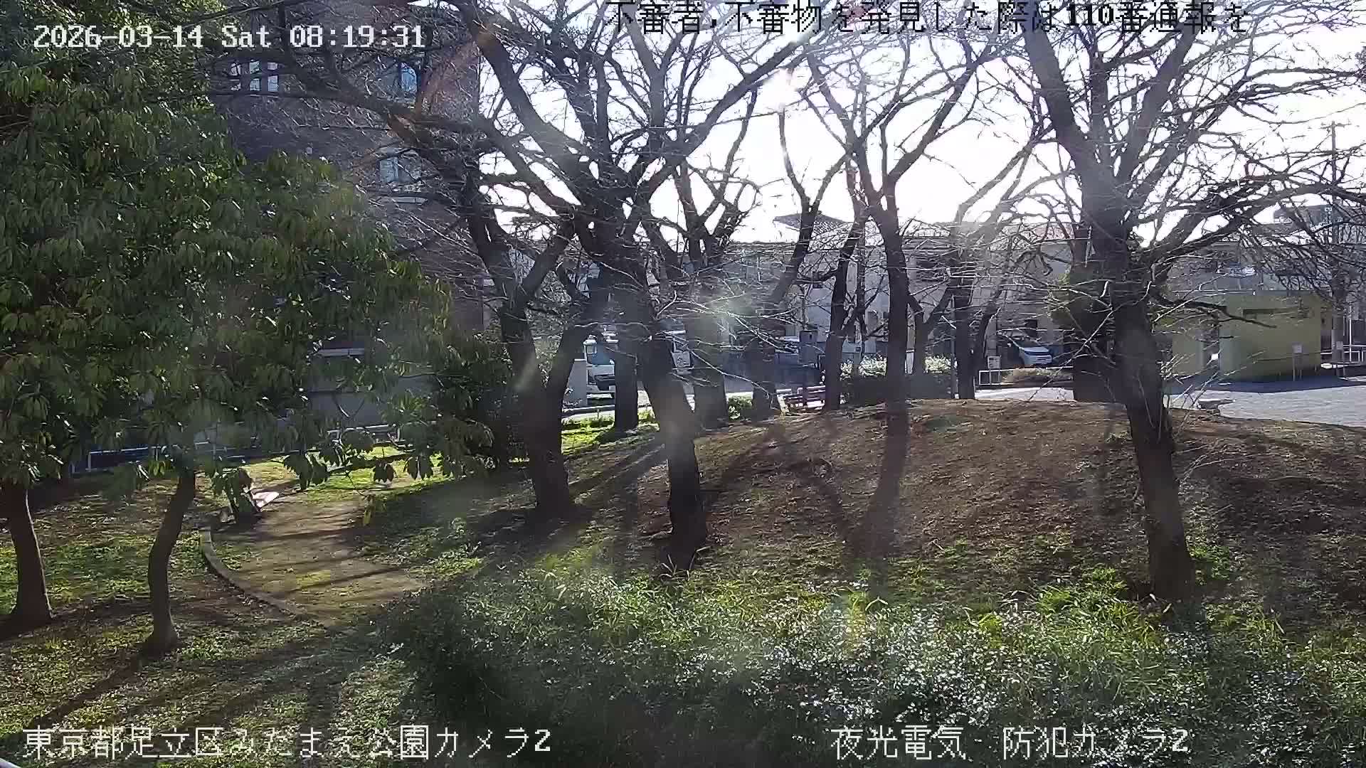 Tokyo, Yazaike, Adachi Kuritsu Midamae Park towards East ( 東京・谷在家・足立区立御大前公園東方向 ) Live Cam - 1 Chome, Yazaike, Adachi-ku, Tokyo, Kanto, Honshu, Japan