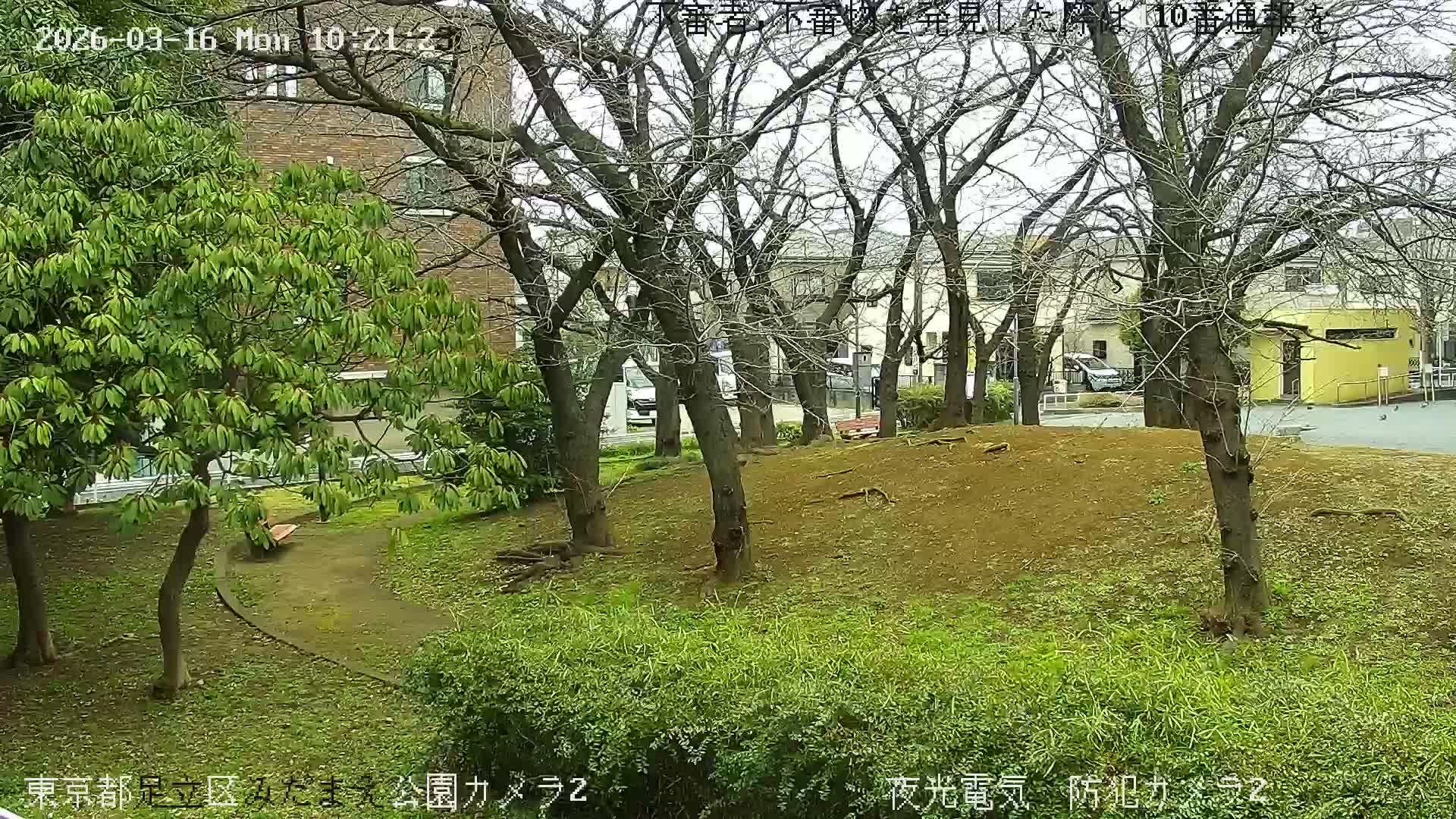 Tokyo, Yazaike, Adachi Kuritsu Midamae Park towards East ( 東京・谷在家・足立区立御大前公園東方向 ) Live Cam - 1 Chome, Yazaike, Adachi-ku, Tokyo, Kanto, Honshu, Japan