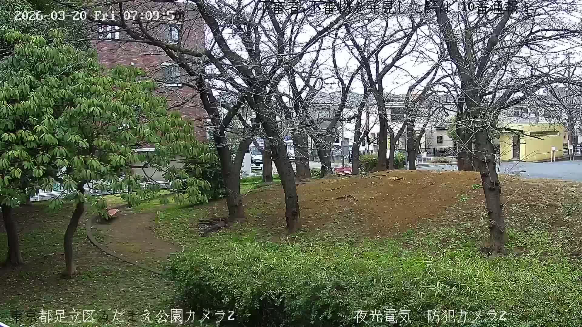Tokyo, Yazaike, Adachi Kuritsu Midamae Park towards East ( 東京・谷在家・足立区立御大前公園東方向 ) Live Cam - 1 Chome, Yazaike, Adachi-ku, Tokyo, Kanto, Honshu, Japan