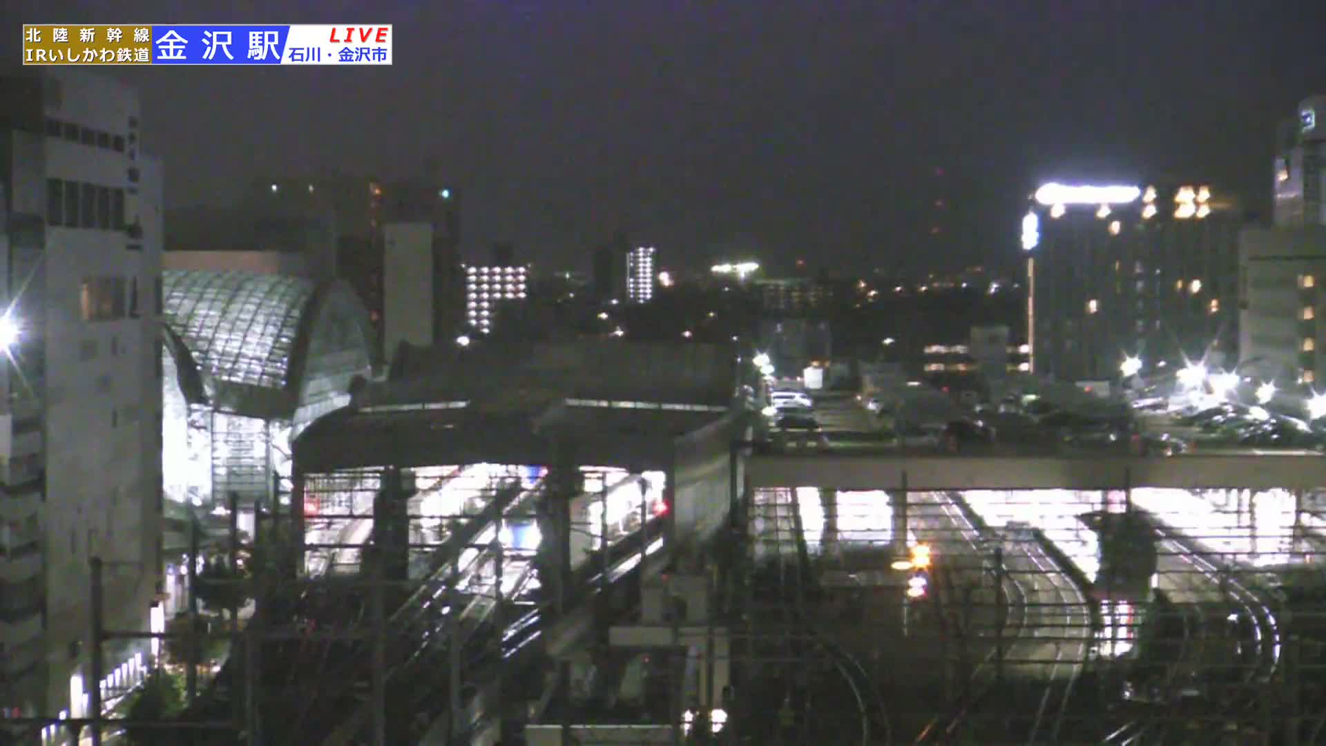 Ishikawa, Kanazawa Station & South Kanazawa Skyline View  ( 石川県、金沢駅と南金沢のスカイラインビュー ) Live Cam   - Kinoshinbomachi,  Kanazawa, Ishikawa, Chūbu, Honshu, Japan