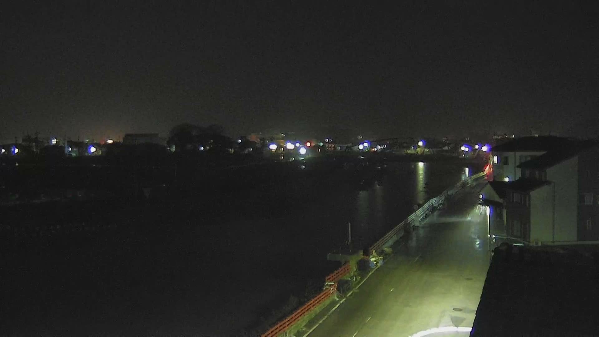 Ishikawa, Wajima City towards South&East View & Kawaharata River ( 石川県輪島市、南側の景色と川原田川方面 ) PTZ Live Cam  - Shimomachi, Fugeshimachi, Wajima, Ishikawa, Chūbu, Honshu, Japan