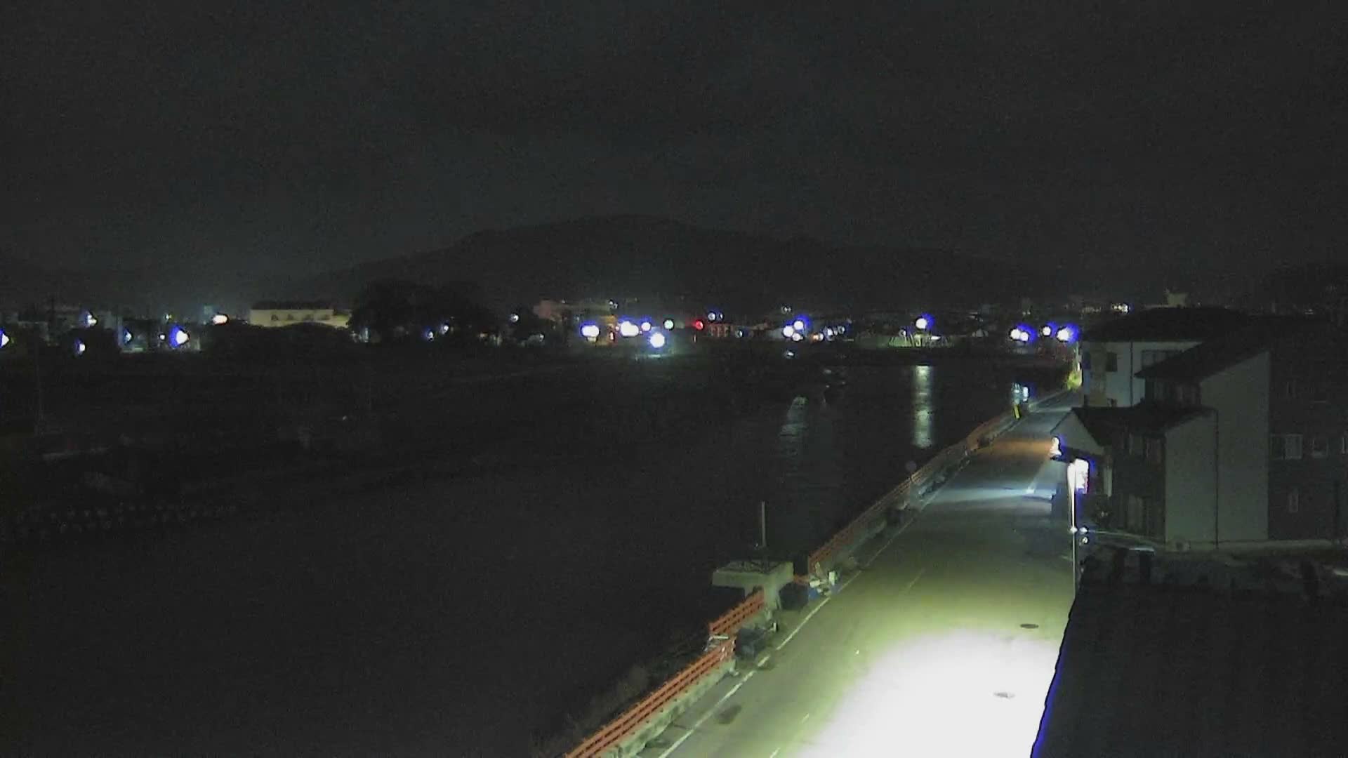 Ishikawa, Wajima City towards South&East View & Kawaharata River ( 石川県輪島市、南側の景色と川原田川方面 ) PTZ Live Cam  - Shimomachi, Fugeshimachi, Wajima, Ishikawa, Chūbu, Honshu, Japan