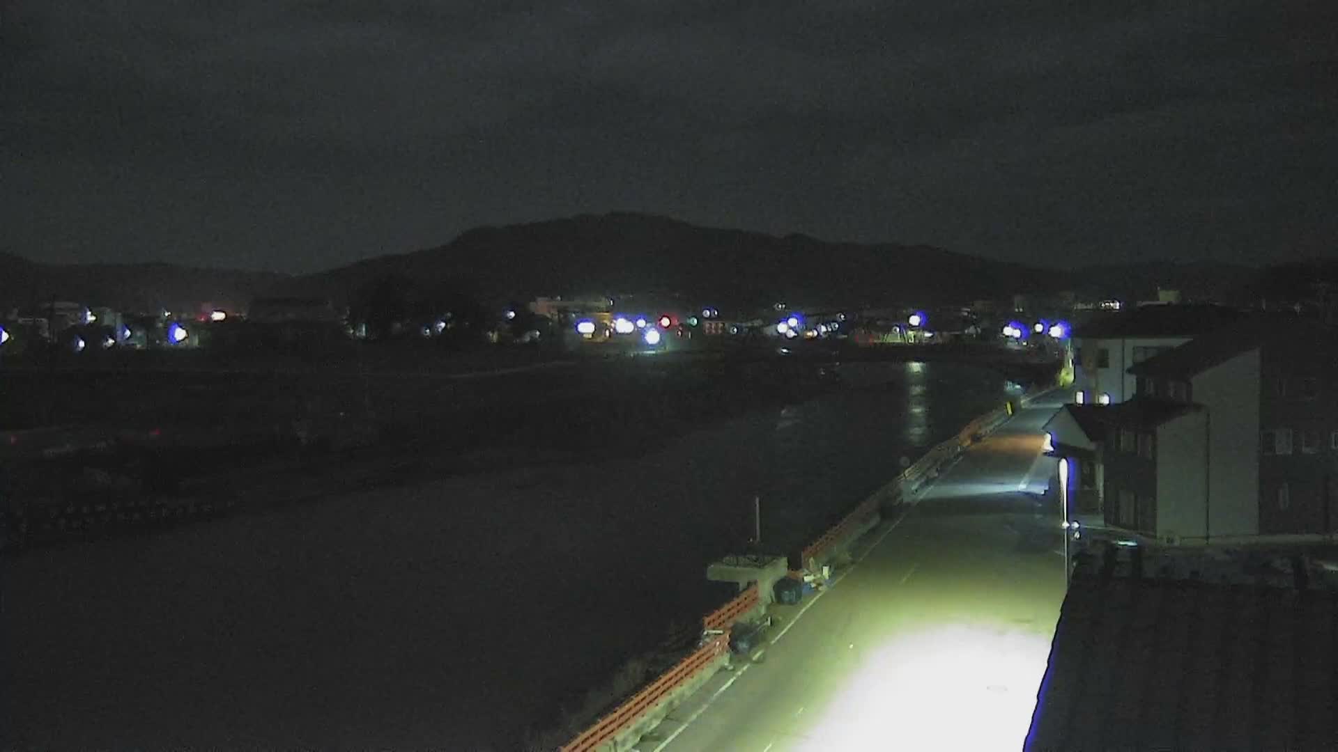 Ishikawa, Wajima City towards South&East View & Kawaharata River ( 石川県輪島市、南側の景色と川原田川方面 ) PTZ Live Cam  - Shimomachi, Fugeshimachi, Wajima, Ishikawa, Chūbu, Honshu, Japan