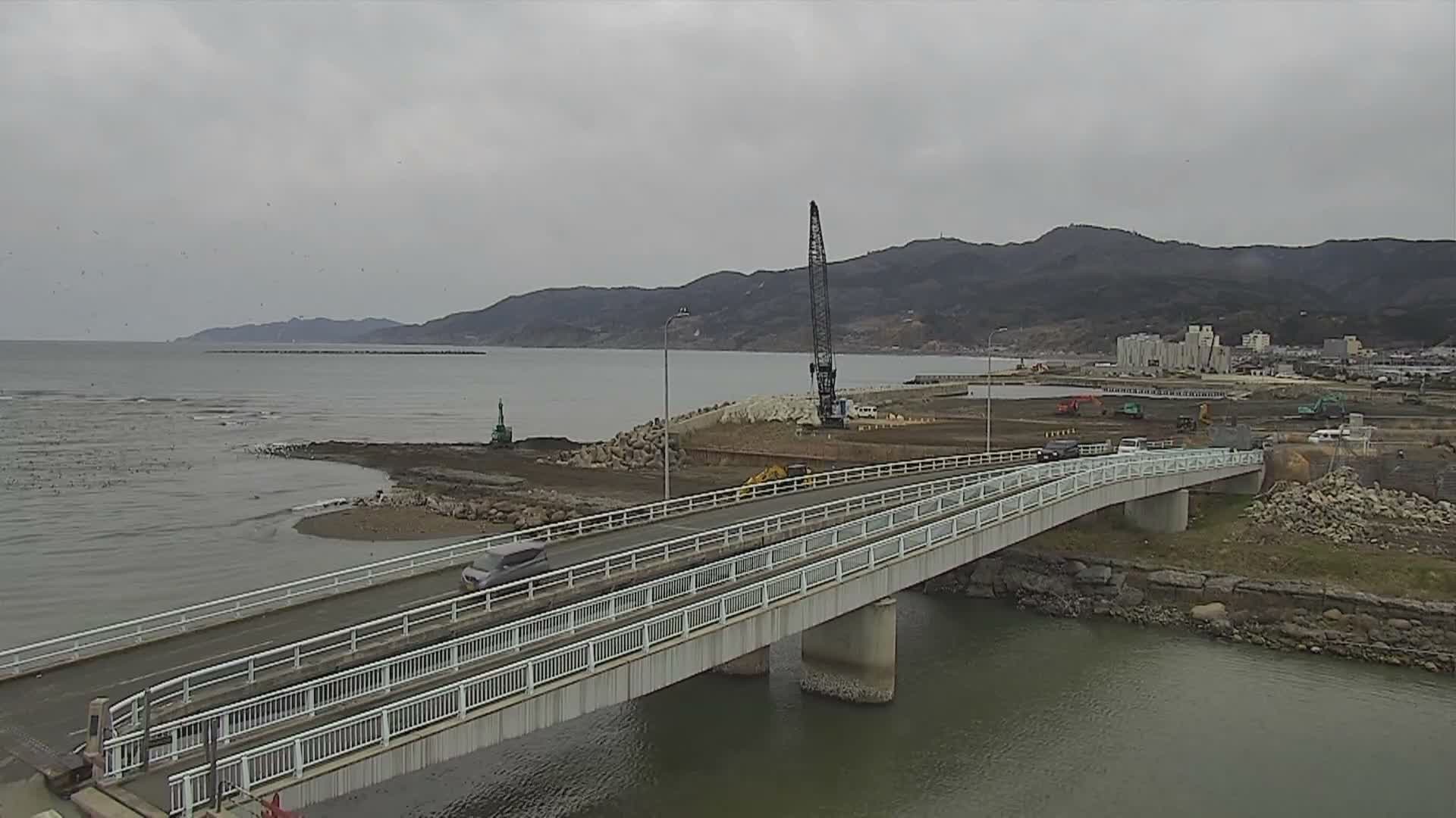 Ishikawa, Wajima City towards South&East View & Kawaharata River ( 石川県輪島市、南側の景色と川原田川方面 ) PTZ Live Cam  - Shimomachi, Fugeshimachi, Wajima, Ishikawa, Chūbu, Honshu, Japan