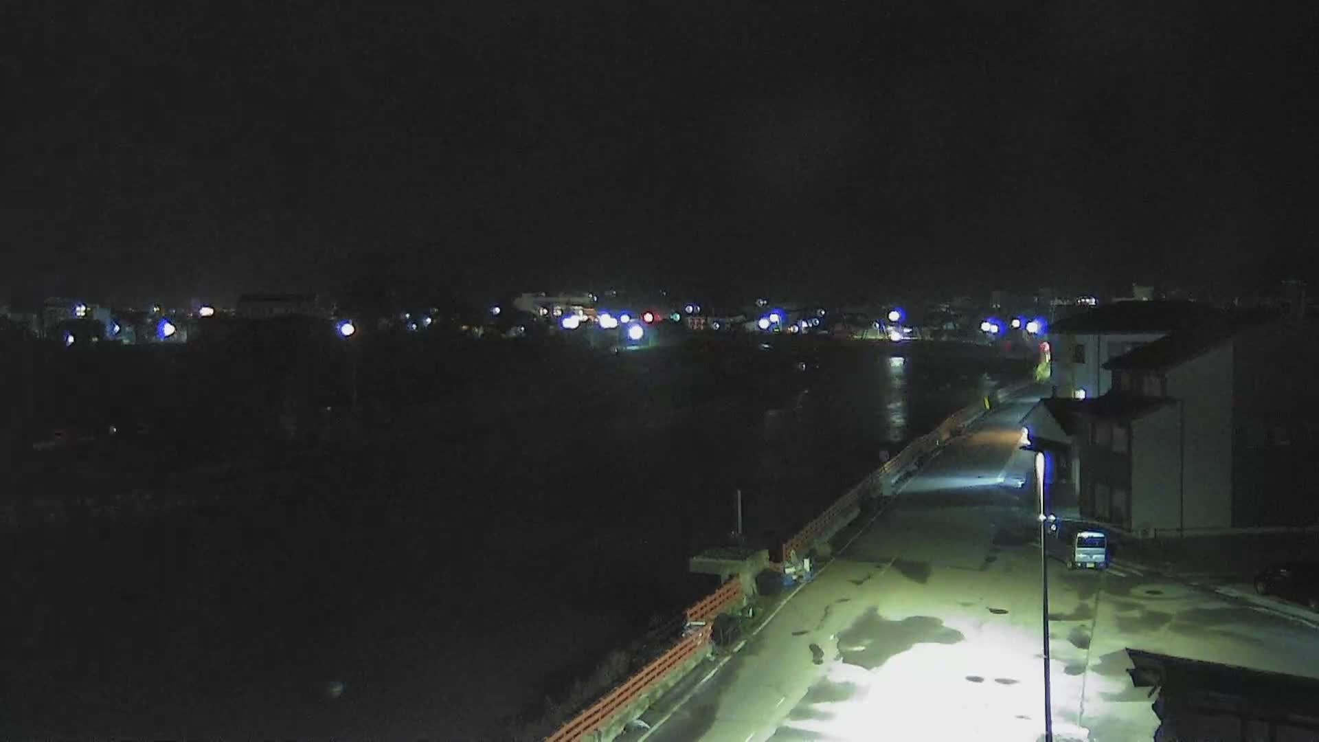 Ishikawa, Wajima City towards South&East View & Kawaharata River ( 石川県輪島市、南側の景色と川原田川方面 ) PTZ Live Cam  - Shimomachi, Fugeshimachi, Wajima, Ishikawa, Chūbu, Honshu, Japan