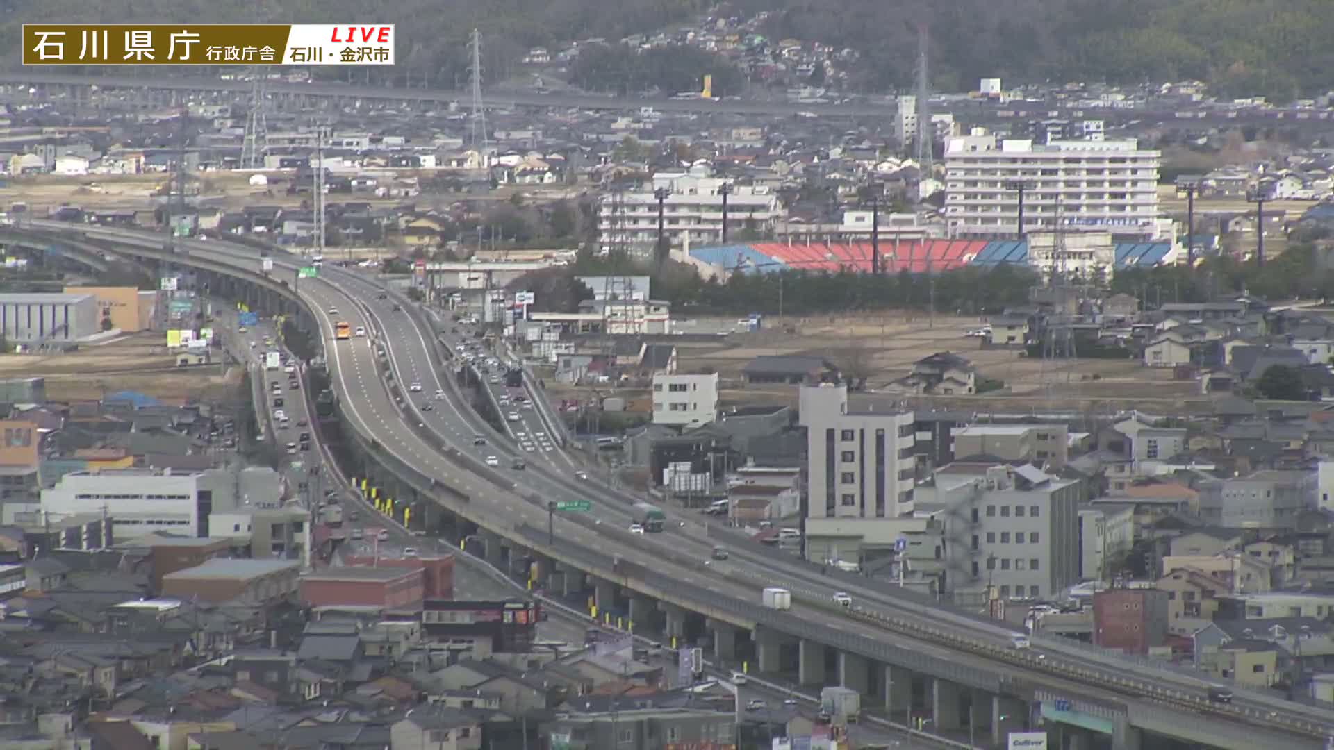 Ishikawa, Kanazawa Prefectural Office / Chuo Hospital Intersection ( 石川県金沢県庁・中央病院交差点 ) Live Cam - 1 Chome, Kuratsuki, Kanazawa, Ishikawa, Chūbu, Honshu, Japan