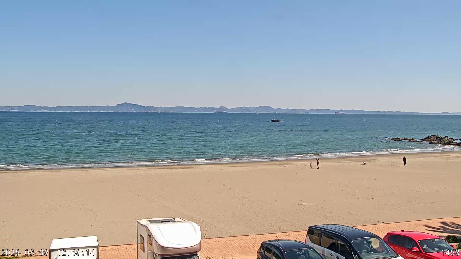 Kanagawa, Miura, Miura Beach  ( 神奈川、三浦、三浦海岸 ) Live Cam - Kamimiyada, Minamishitauramachi, Miura, Kanagawa, Kanto, Honshu, Japan