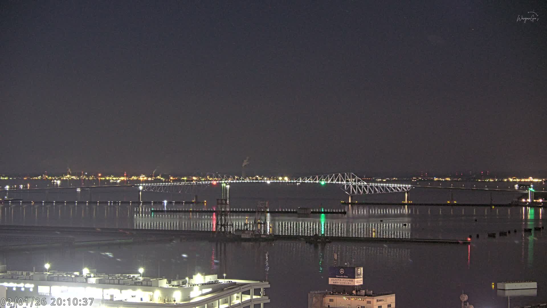 Tokyo,  Gate Bridge & Tokyo Port Inner Harbor ( 東京、ゲートブリッジ、東京港内港 ) Live Cam -1 Chome, Ariake, Koto, Tokyo, Kantō, Honshu, Japan