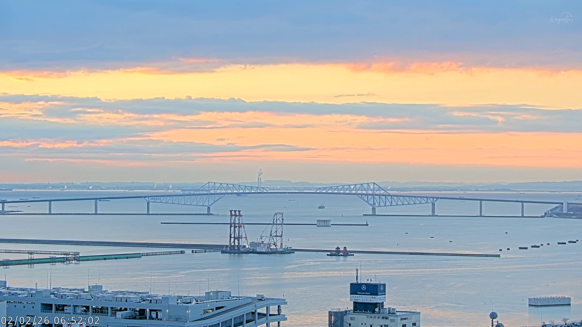 Tokyo,  Gate Bridge & Tokyo Port Inner Harbor ( 東京、ゲートブリッジ、東京港内港 ) Live Cam -1 Chome, Ariake, Koto, Tokyo, Kantō, Honshu, Japan