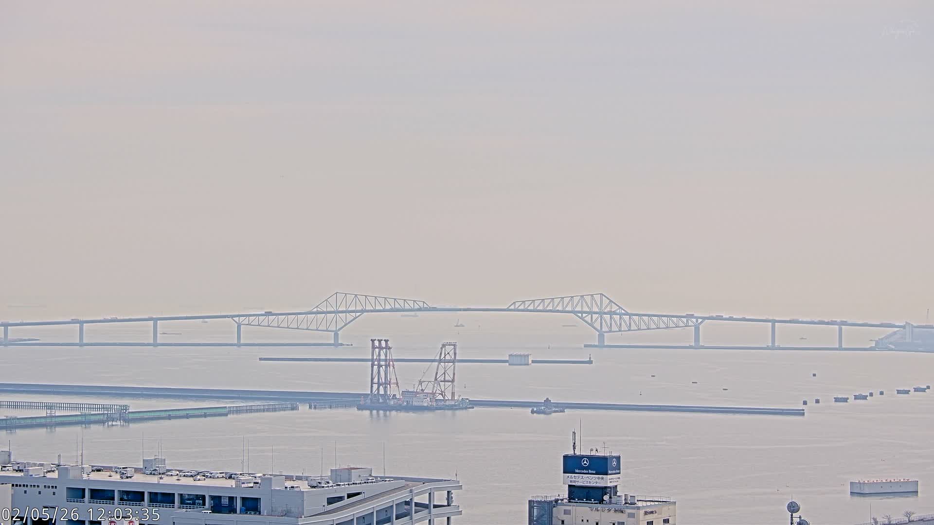 Tokyo,  Gate Bridge & Tokyo Port Inner Harbor ( 東京、ゲートブリッジ、東京港内港 ) Live Cam -1 Chome, Ariake, Koto, Tokyo, Kantō, Honshu, Japan
