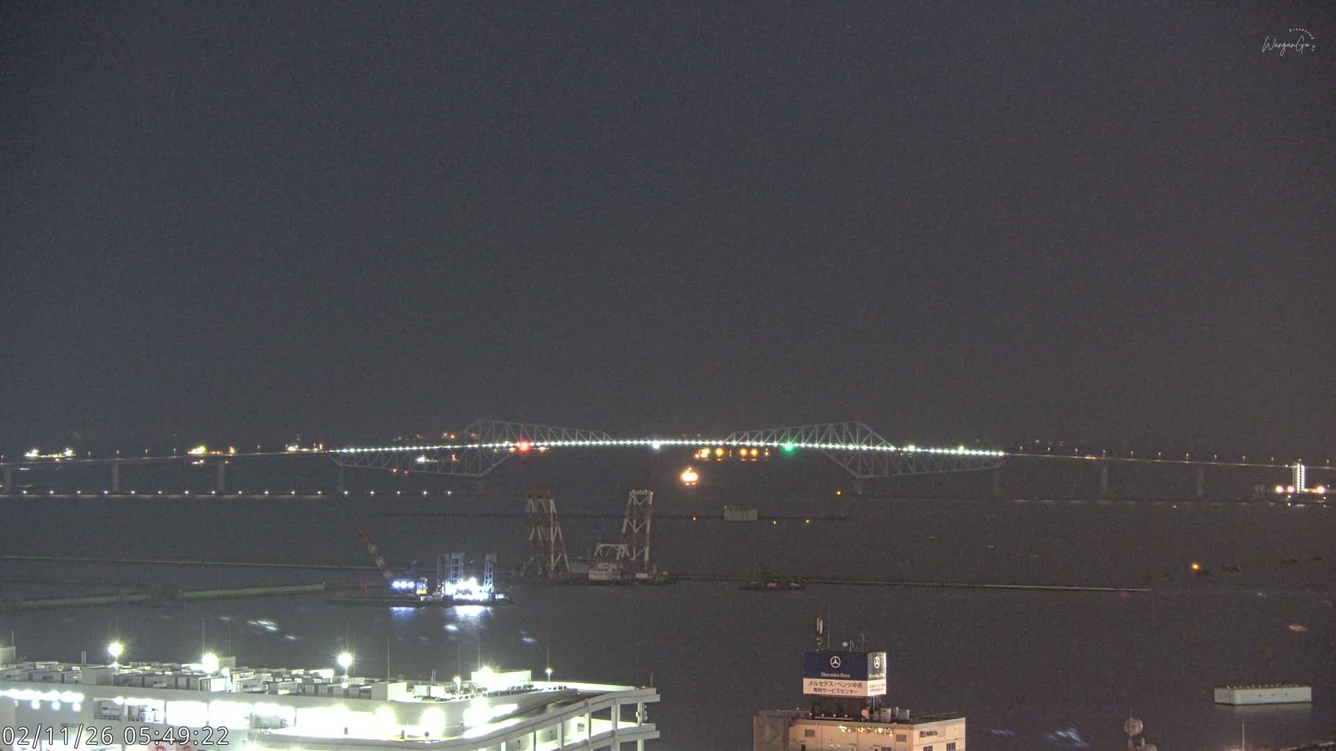Tokyo,  Gate Bridge & Tokyo Port Inner Harbor ( 東京、ゲートブリッジ、東京港内港 ) Live Cam -1 Chome, Ariake, Koto, Tokyo, Kantō, Honshu, Japan
