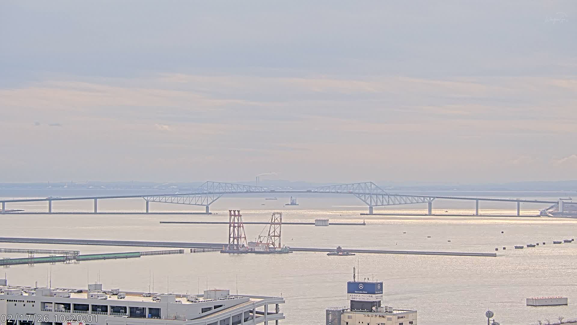 Tokyo,  Gate Bridge & Tokyo Port Inner Harbor ( 東京、ゲートブリッジ、東京港内港 ) Live Cam -1 Chome, Ariake, Koto, Tokyo, Kantō, Honshu, Japan
