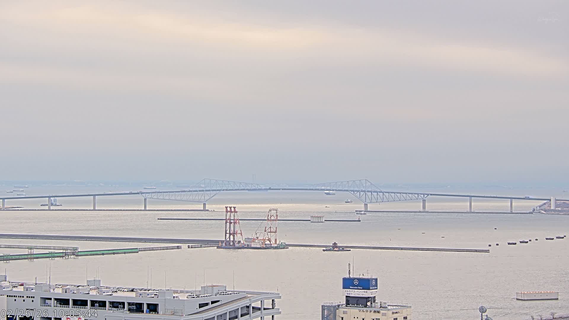 Tokyo,  Gate Bridge & Tokyo Port Inner Harbor ( 東京、ゲートブリッジ、東京港内港 ) Live Cam -1 Chome, Ariake, Koto, Tokyo, Kantō, Honshu, Japan