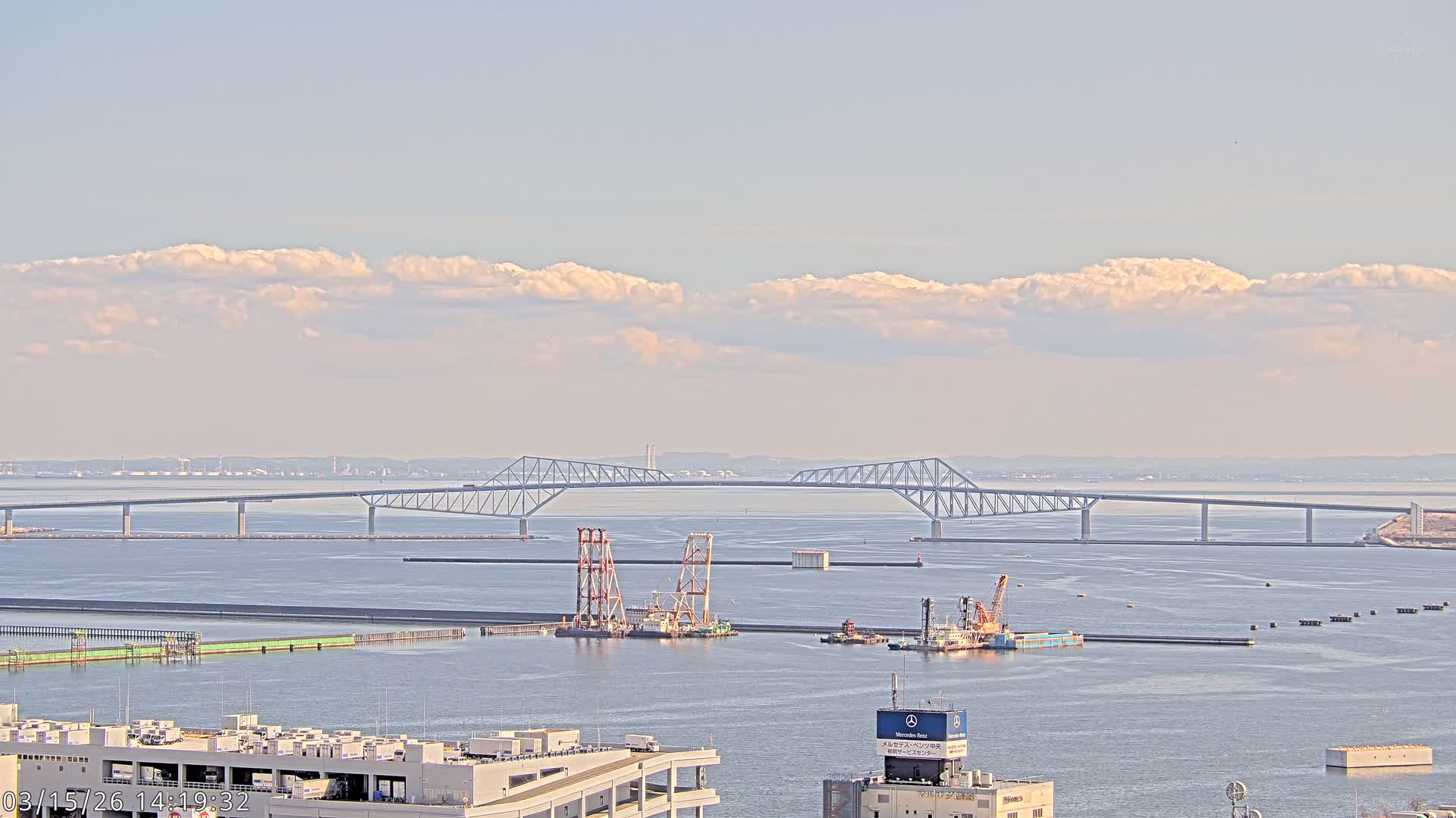 Tokyo,  Gate Bridge & Tokyo Port Inner Harbor ( 東京、ゲートブリッジ、東京港内港 ) Live Cam -1 Chome, Ariake, Koto, Tokyo, Kantō, Honshu, Japan