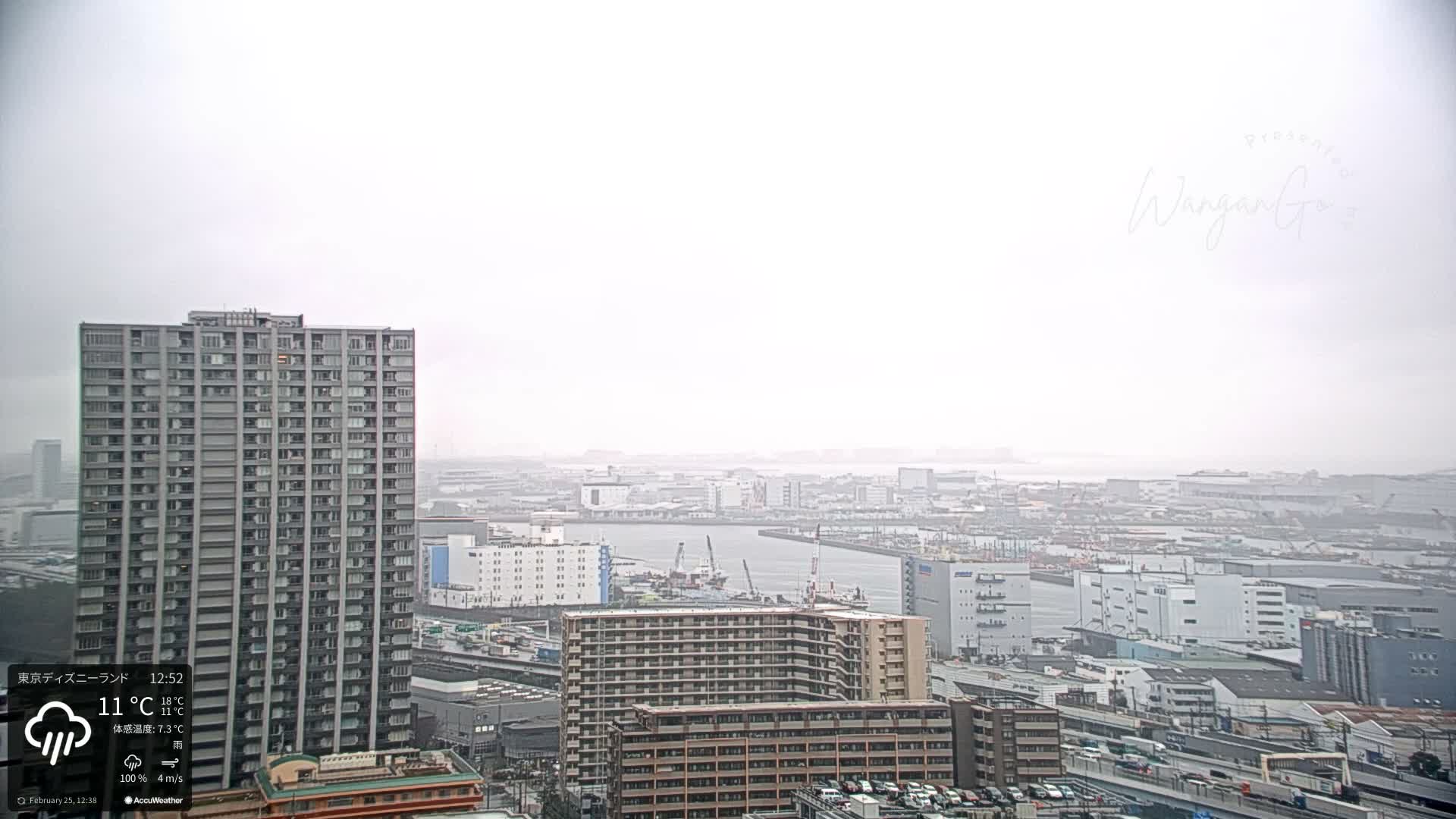 Tokyo, Tokyo Metropolitan Expressway Route B &  Koto &  Edogawa Discrict Skyline from Ariake ( 有明から見た東京、首都高B線、江東・江戸川地区のスカイライン ) Live Cam  - 1 Chome, Ariake, Koto-ku, Tokyo, Kantō, Honshu, Japan