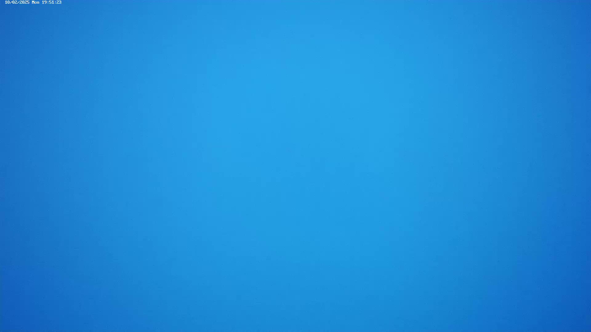 The image shows a solid, uniformly blue background.