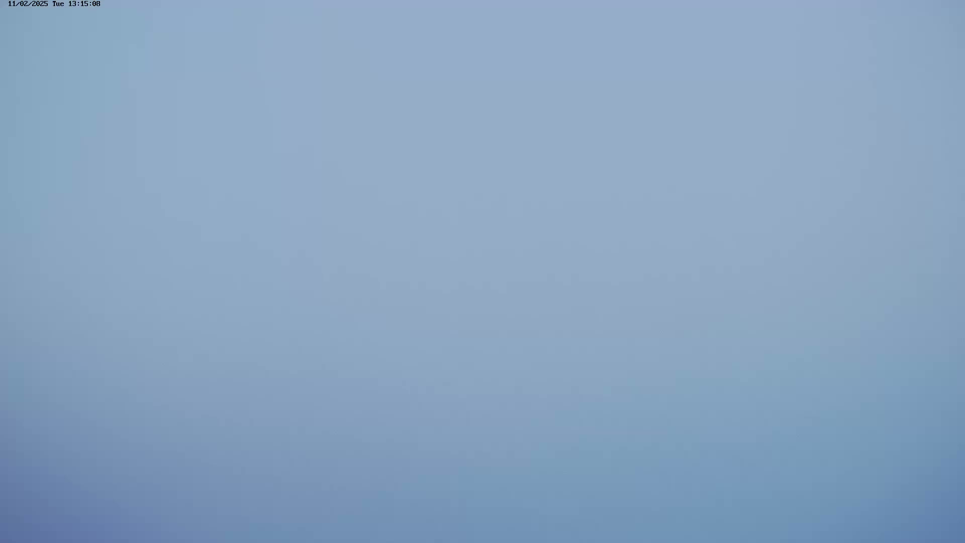 A uniformly light-blue sky is shown.