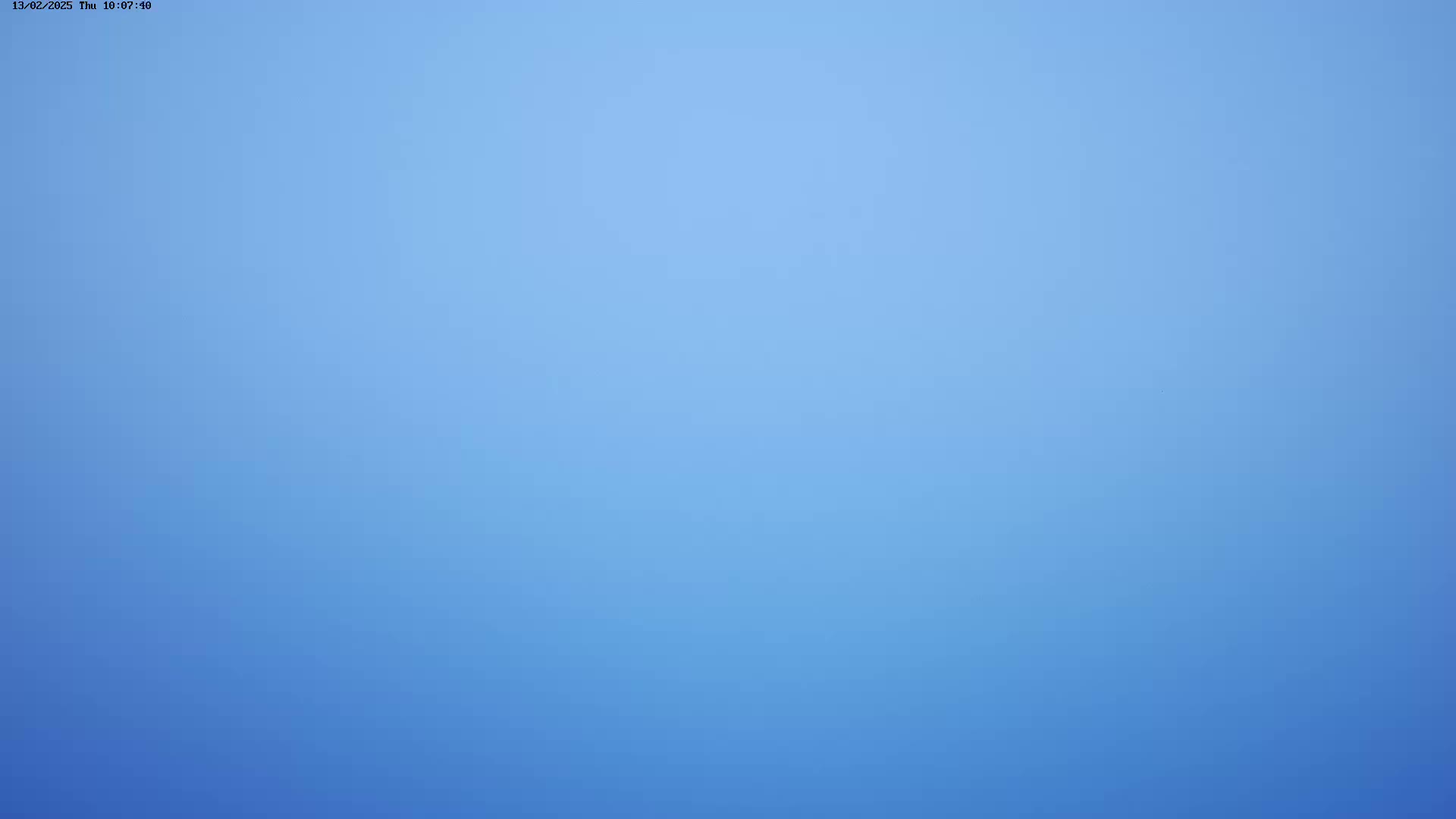 A solid, light blue sky is shown.