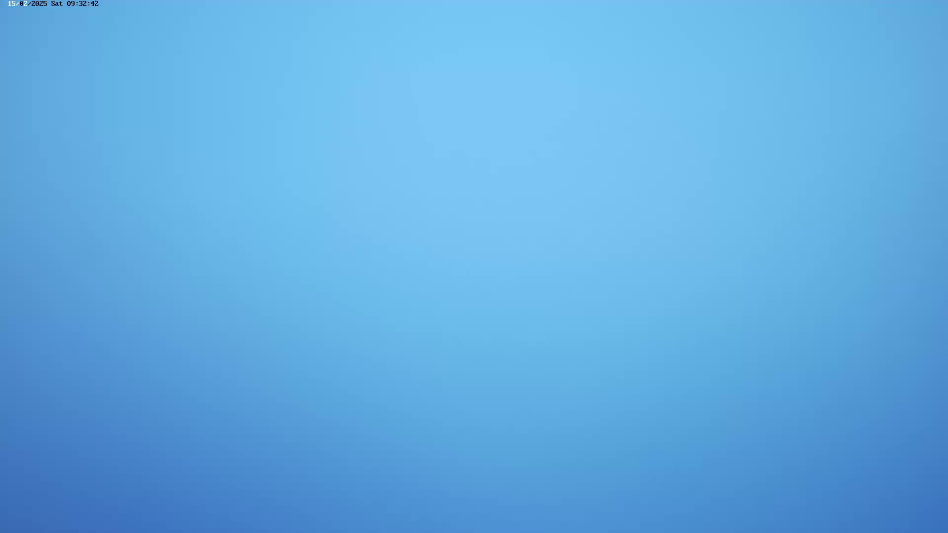 A solid, light-blue background.