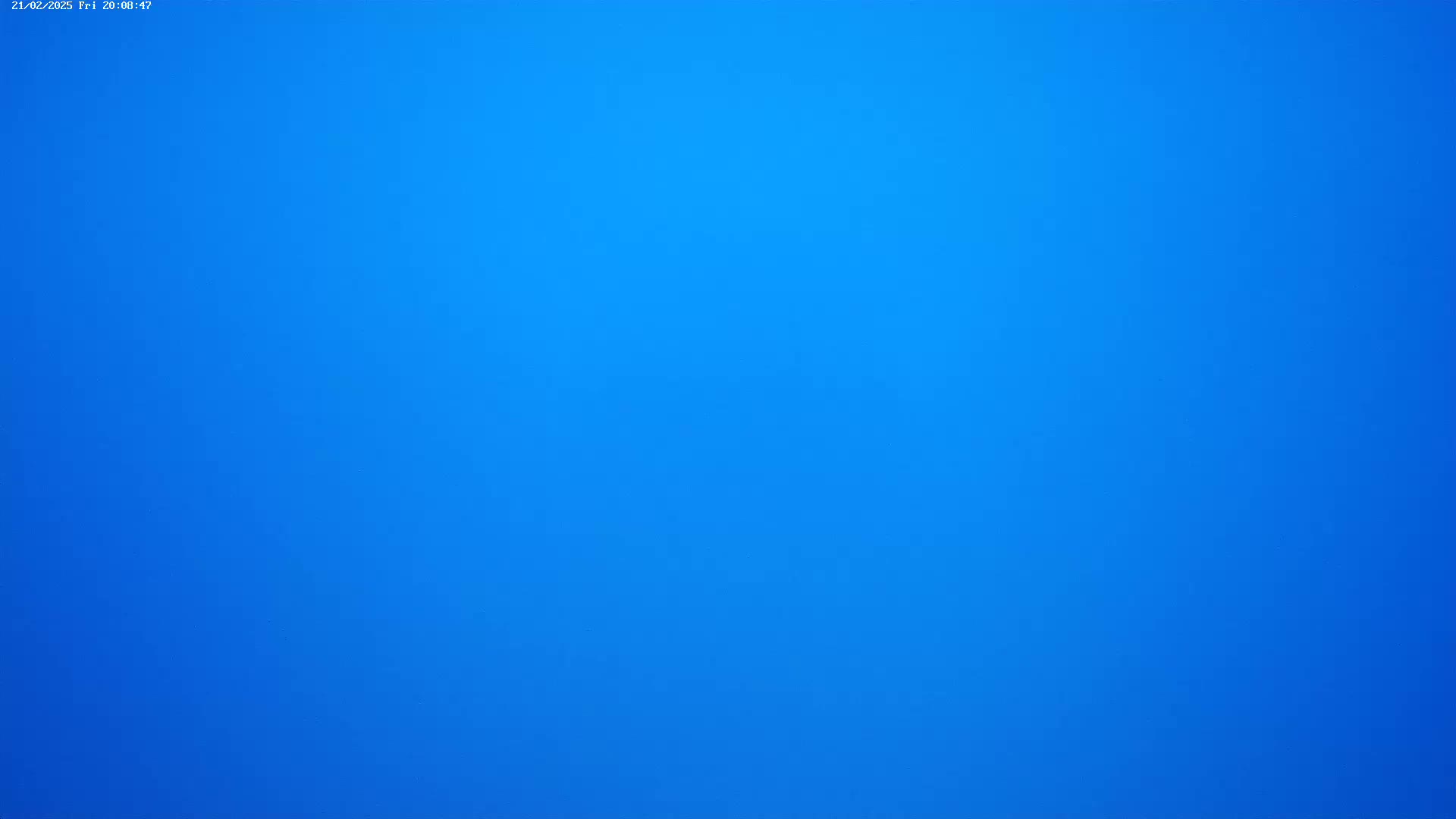 The image shows a solid, uniformly blue background.