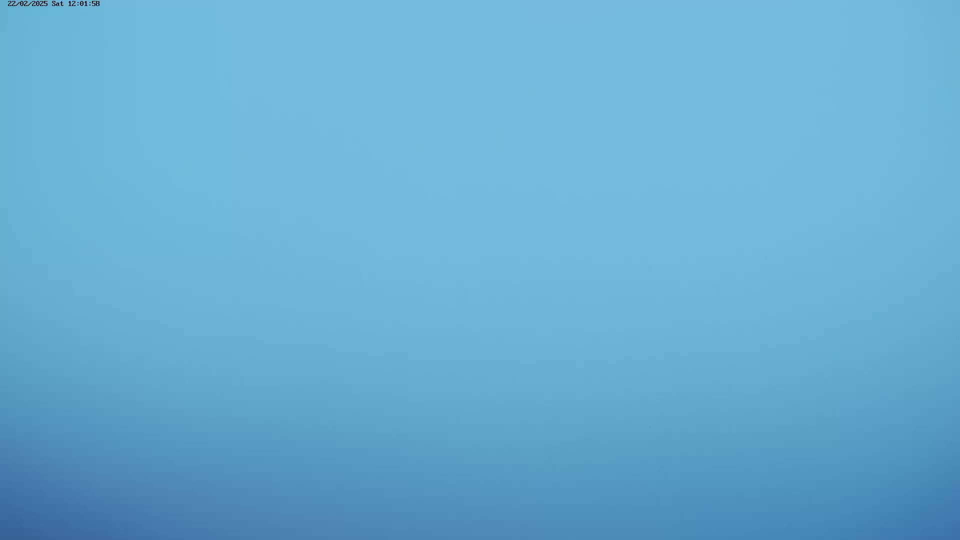 The image shows a uniformly light blue sky.