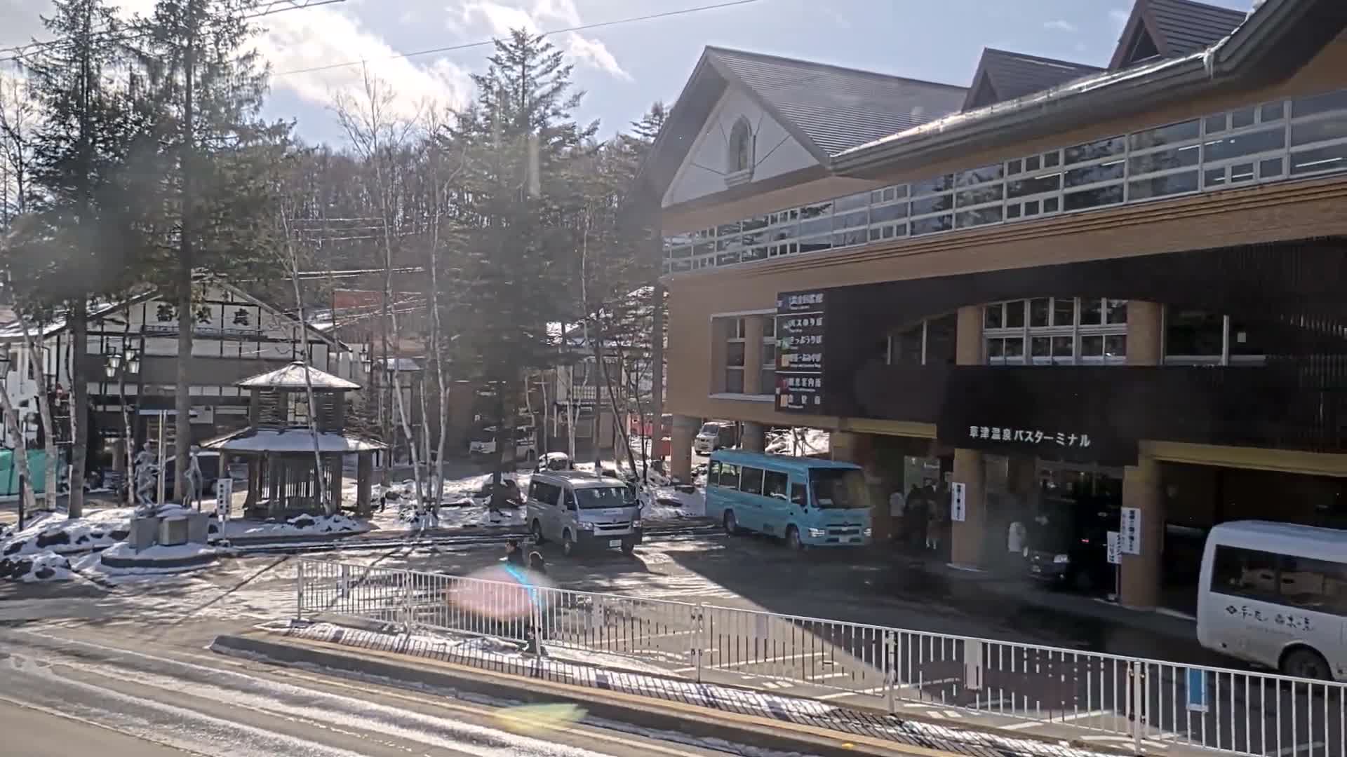 Gunma, Kusatsu , Kusatsu Onsen Bus Terminal ( 群馬県 草津温泉 草津温泉バスターミナル ) Live Cam - Kusatsu, Agatsuma-gun , Gunma, Kantō, Honshu, Japan
