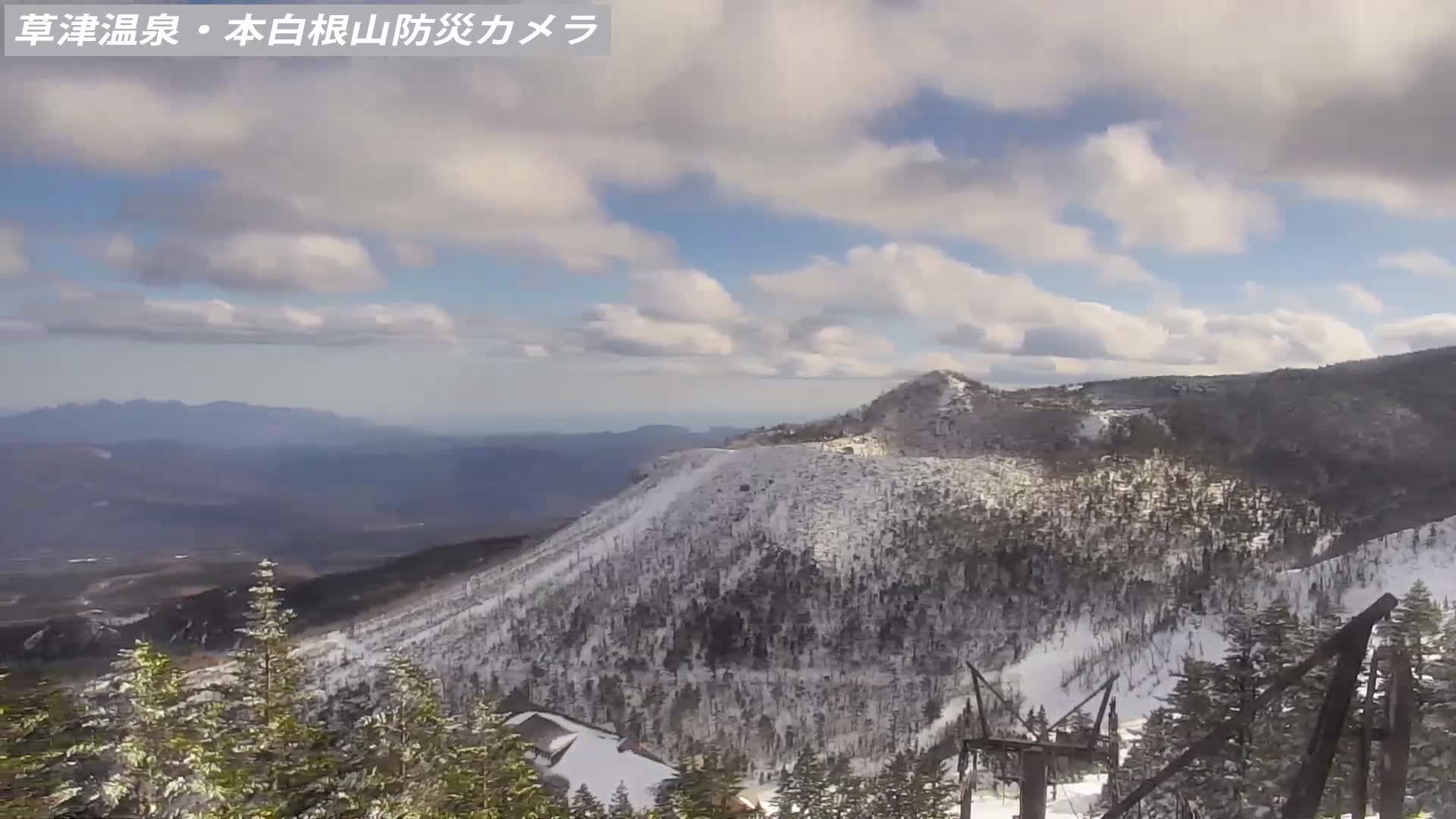 Gunma, Agatsuma, Kusatsu Town Siloutte View & Mountain Observation from Mount Shirane (群馬・吾妻・草津町 紫蘭山からのシルエットビュー＆山岳展望 ) Live Cam - Kusatsu, Agatsuma-gun , Gunma, Kantō, Honshu, Japan