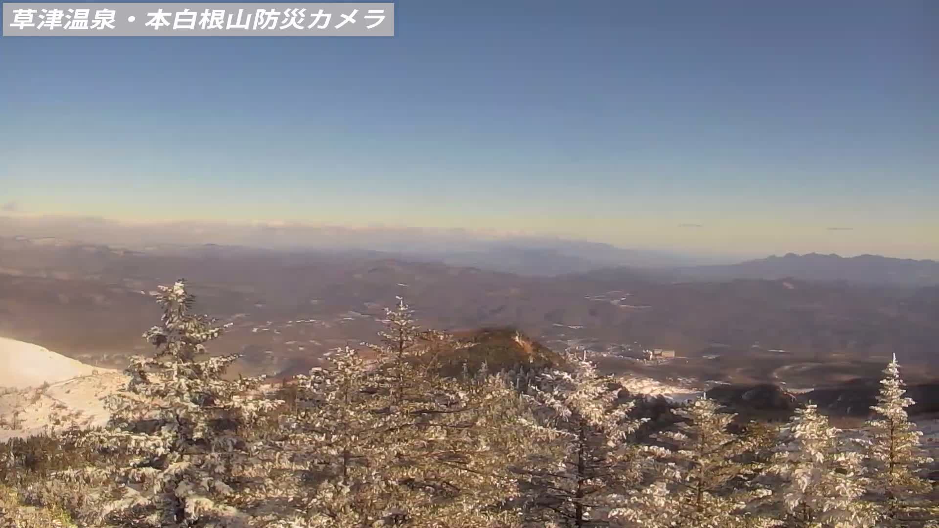 Gunma, Agatsuma, Kusatsu Town Siloutte View & Mountain Observation from Mount Shirane (群馬・吾妻・草津町 紫蘭山からのシルエットビュー＆山岳展望 ) Live Cam - Kusatsu, Agatsuma-gun , Gunma, Kantō, Honshu, Japan