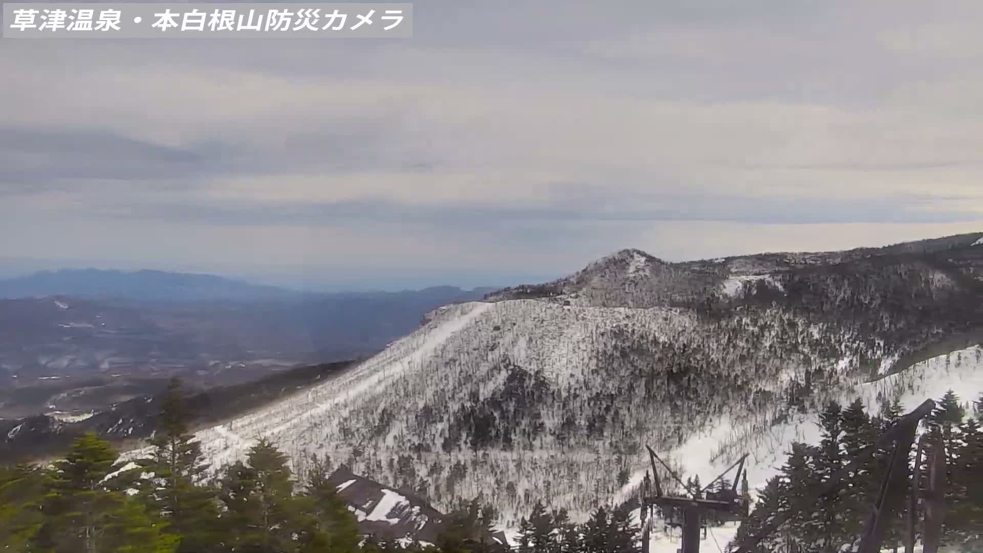 Gunma, Agatsuma, Kusatsu Town Siloutte View & Mountain Observation from Mount Shirane (群馬・吾妻・草津町 紫蘭山からのシルエットビュー＆山岳展望 ) Live Cam - Kusatsu, Agatsuma-gun , Gunma, Kantō, Honshu, Japan