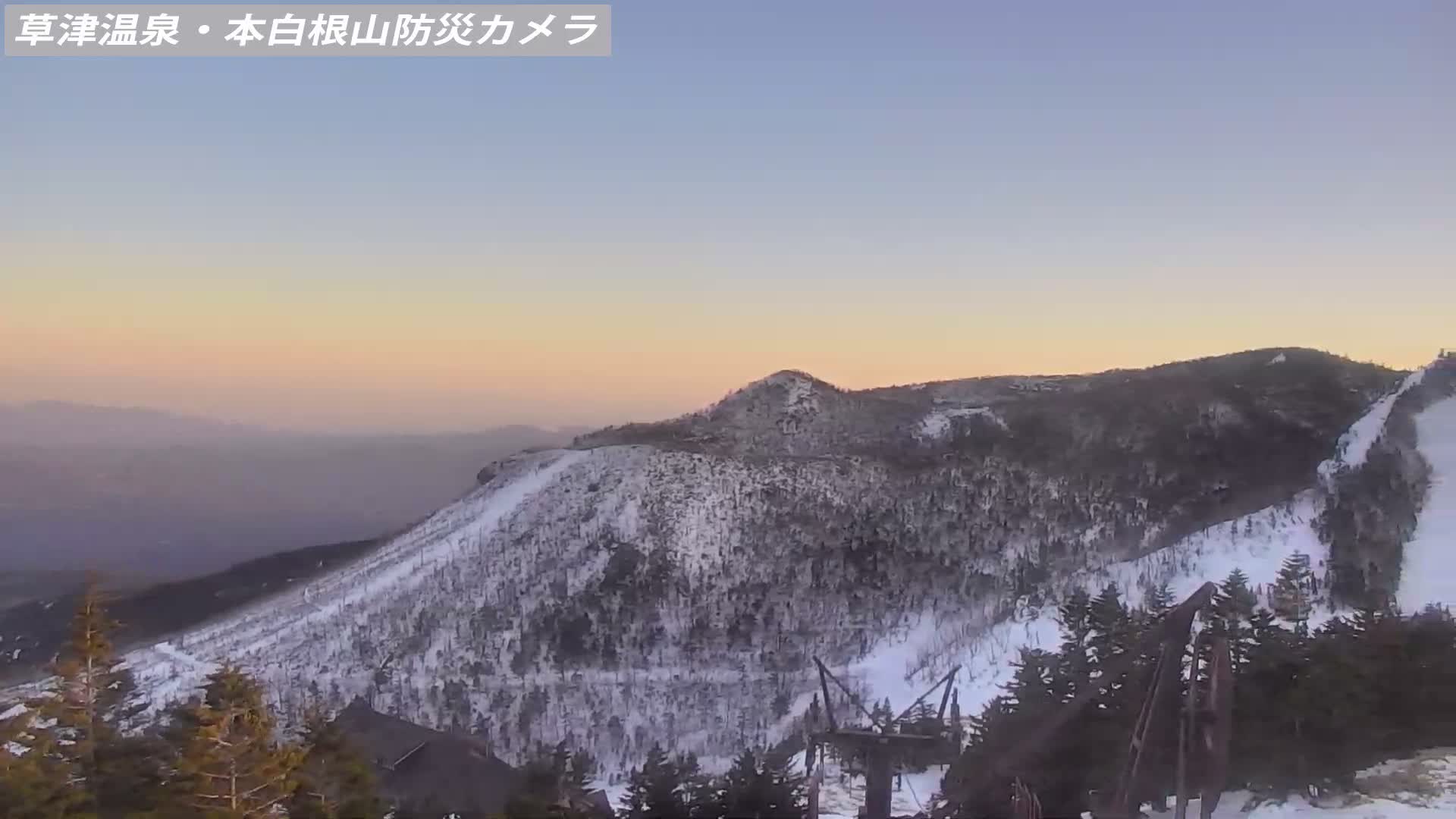 Gunma, Agatsuma, Kusatsu Town Siloutte View & Mountain Observation from Mount Shirane (群馬・吾妻・草津町 紫蘭山からのシルエットビュー＆山岳展望 ) Live Cam - Kusatsu, Agatsuma-gun , Gunma, Kantō, Honshu, Japan