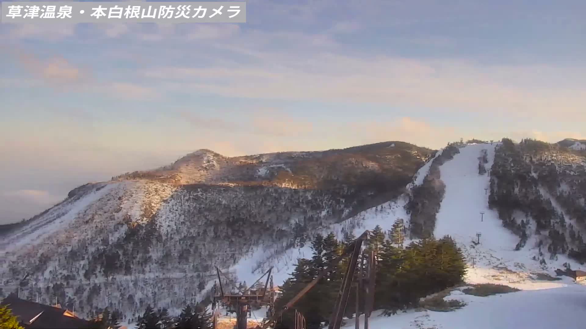 Gunma, Agatsuma, Kusatsu Town Siloutte View & Mountain Observation from Mount Shirane (群馬・吾妻・草津町 紫蘭山からのシルエットビュー＆山岳展望 ) Live Cam - Kusatsu, Agatsuma-gun , Gunma, Kantō, Honshu, Japan