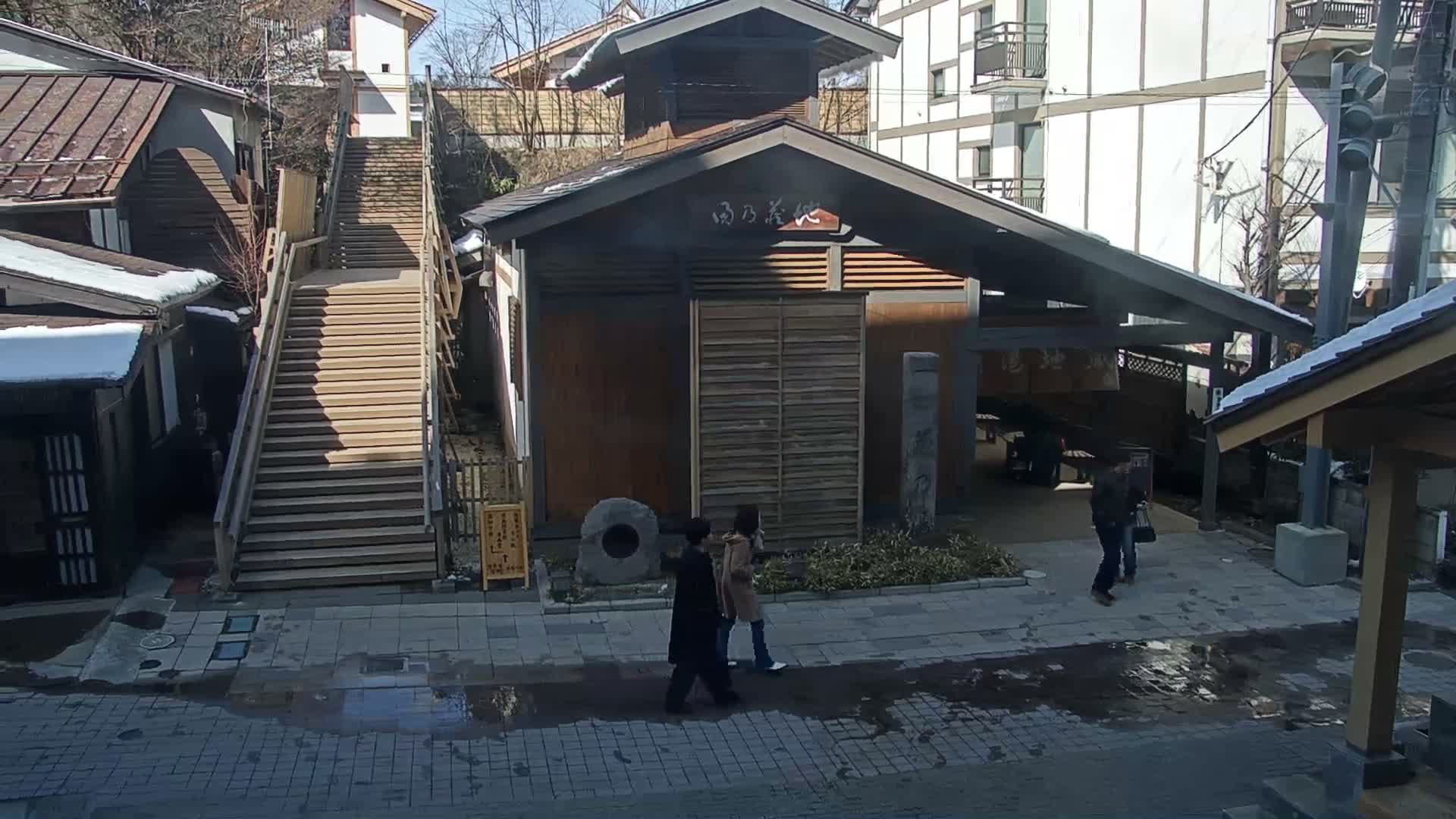 Gunma, Kusatsu Onsen, Ura Kusatsu & Jizo Hot Spring Square ( 群馬・草津温泉・裏草津・地蔵温泉広場 ) Live Cam - Kusatsu, Agatsuma-gun , Gunma, Kantō, Honshu, Japan