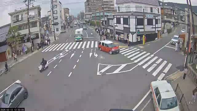 Higashioji-dori / Gojo-dori Street Intersection ( 京都市東山区 ​​東大路通と五条通交差点)  Gojo-zaka, Kyoto, Higashiyama Live Cam - 6 Chome, Gojobashihigashi, Higashiyama, Kyoto, Kyōto, Kansai, Japan