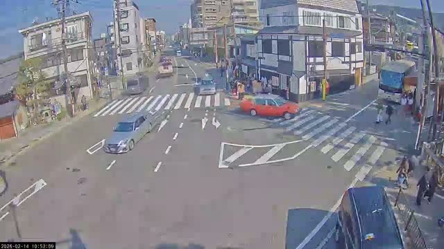 Higashioji-dori / Gojo-dori Street Intersection ( 京都市東山区 ​​東大路通と五条通交差点)  Gojo-zaka, Kyoto, Higashiyama Live Cam - 6 Chome, Gojobashihigashi, Higashiyama, Kyoto, Kyōto, Kansai, Japan