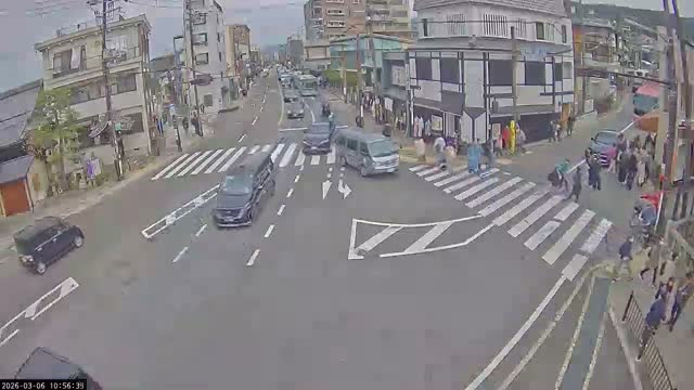 Higashioji-dori / Gojo-dori Street Intersection ( 京都市東山区 ​​東大路通と五条通交差点)  Gojo-zaka, Kyoto, Higashiyama Live Cam - 6 Chome, Gojobashihigashi, Higashiyama, Kyoto, Kyōto, Kansai, Japan