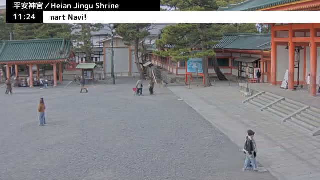 ( 京都 平安神宮 左京) Heian Jingu Shrine, Kyoto, Sakyo Live Cam - Okazaki Nishitennocho, Sakyo-ku , Kyoto, Kyōto, Kansai, Japan