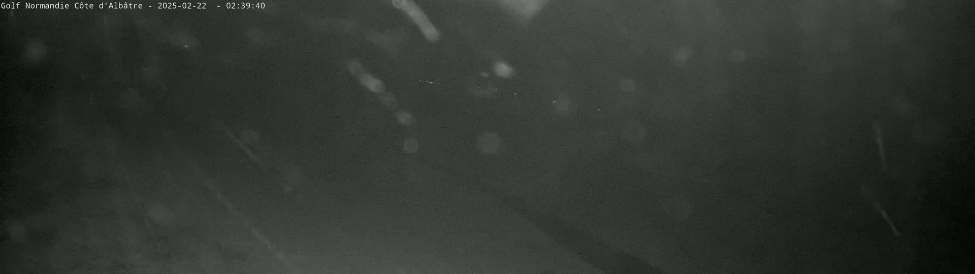 A dark, blurry image shows light streaks falling through a dark, possibly nighttime, sky.
