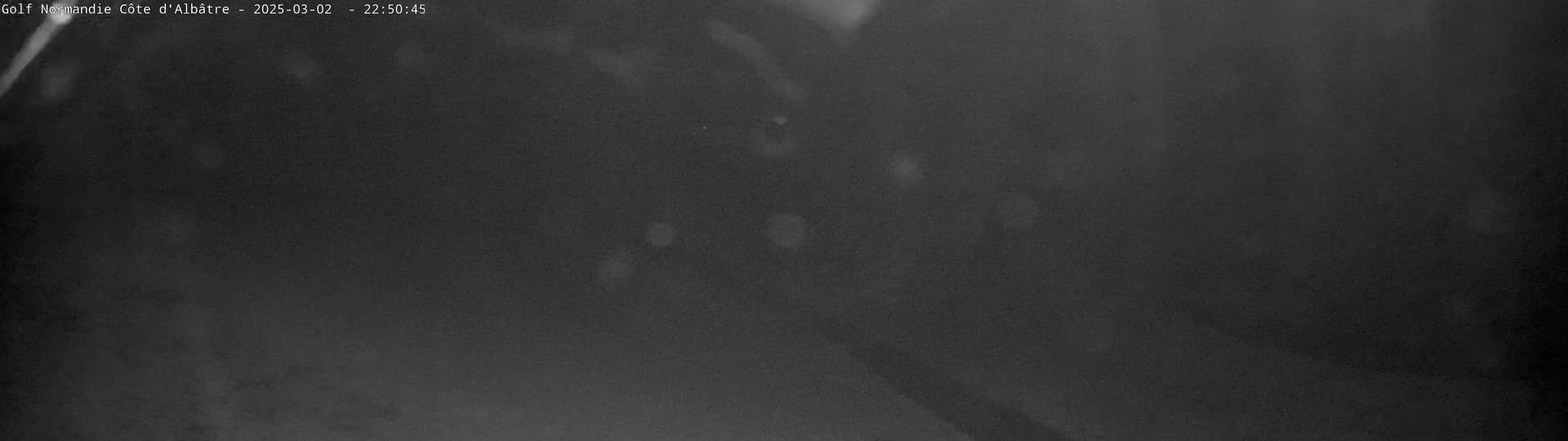 A dark, blurry image shows a nighttime scene with poor visibility.
