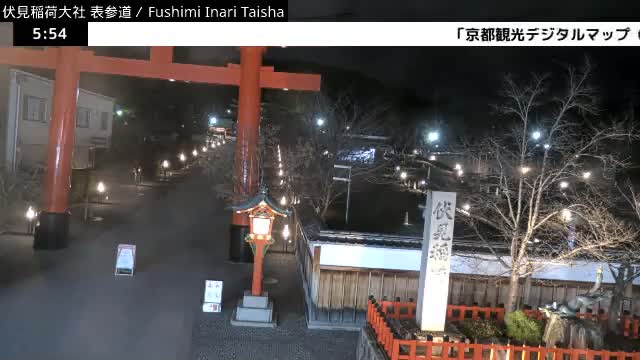 ( 伏見稲荷大社本殿（本殿）、京都、伏見 )Main Hall (Honden) of Fushimi Inari Taisha Honden (Sanctuary), Kyoto, Fushimi Live Cam -  Fukakusa Yabunouchicho, Fushimi-ku, Kyoto, Kyōto, Kansai, Japan 