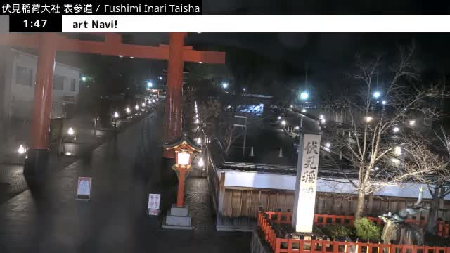 ( 伏見稲荷大社本殿（本殿）、京都、伏見 )Main Hall (Honden) of Fushimi Inari Taisha Honden (Sanctuary), Kyoto, Fushimi Live Cam -  Fukakusa Yabunouchicho, Fushimi-ku, Kyoto, Kyōto, Kansai, Japan 